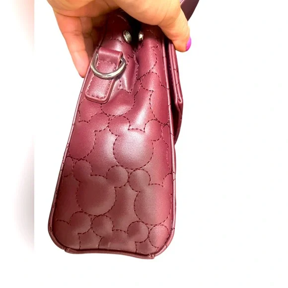 💚💜🌼NWT Loungefly Disney Minnie Mouse Quilted Crossbody Satchel Handbag Purse. - Picture 10 of 11